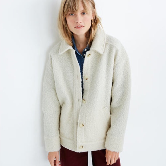 Madewell Bouclé Bomber Jacket - Picture 1 of 6